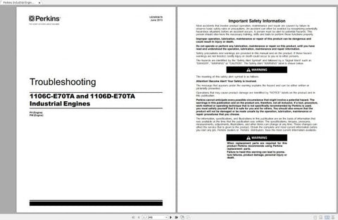 Unlock the full potential of your CLAAS Perkins Industrial Engines with the comprehensive Troubleshooting Manual for models 1106C-E70TA and 1106D-E70TA. This PDF file is an essential resource for mechanics and operators alike, providing detailed