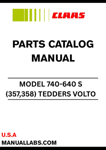  Enhance your CLAAS Volto 740-640 S tedders with the comprehensive Parts Catalogue Manual, specifically designed for serial numbers 35801001 to 35802114. This manual is an essential resource for anyone looking to maintain or repair their equipment, ensuring you have access to the right parts and specifications.