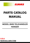 Enhance your CLAAS Telehandler Ranger (849) experience with our comprehensive Parts Catalogue Manual, specifically designed for serial numbers 84900011 to 84999999. This essential resource provides detailed diagrams and part numbers, ensuring you can easily identify and order the components you need for optimal performance.