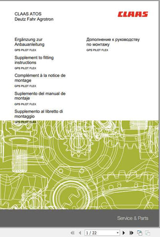 Discover the essential CLAAS Tractor Atos Deutz Fahr Agrotron Fitting Instruction Manual, now available in a convenient PDF format. This comprehensive guide is designed to provide you with all the necessary information to ensure proper fitting and maintenance of your tractor, enhancing its performance and longevity.