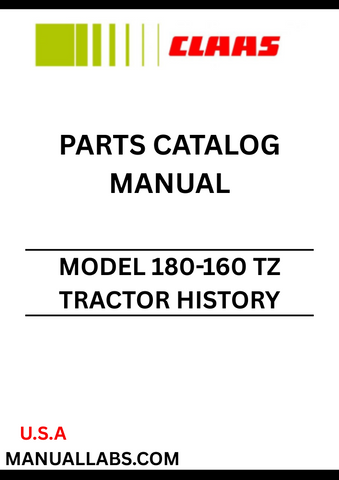 Discover the essential CLAAS Tractor History 180-160 TZ Parts Catalogue Manual, designed specifically for serial numbers CT42K0001 to CT42K0334. This comprehensive manual serves as a vital resource for anyone looking to maintain or repair their CLAAS tractor, ensuring you have access to the correct parts and specifications.