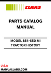 Discover the essential CLAAS Tractor History 854-650 MI Parts Catalogue Manual, specifically designed for serial numbers CT23C0300 to CT23C0404. This comprehensive manual is an invaluable resource for anyone looking to maintain or repair their CLAAS tractor, ensuring you have access to the most accurate and detailed parts information.