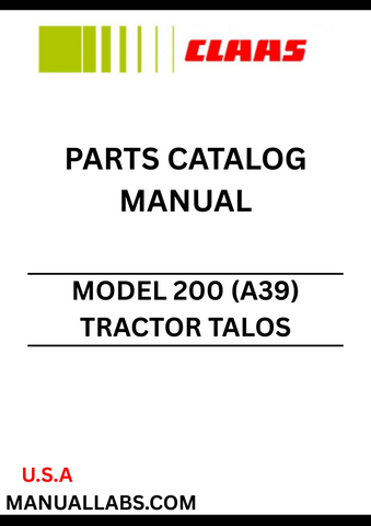 Discover the essential CLAAS Tractor Talos 200 Parts Catalogue Manual, specifically designed for serial numbers 2193010183 to 2193019999. This comprehensive guide provides detailed information on all parts and components, ensuring you have the right resources at your fingertips for maintenance and repairs.