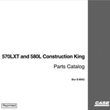 Case 570LXT & 580L Construction King Tractor Parts Catalog Manual - PDF File Download