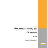 Case 584E, 585E, 586E Forklift Parts Catalog Manual 8-2873 - PDF File Download