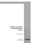 Case CX210B, CX210BLR Crawler Excavator Tier III Parts Catalog Manual - PDF File Download