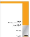 Case CX36B MINI Crawler Excavator Tier 4B Parts Catalog Manual - PDF File Download