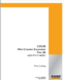 Case CX36B MINI Crawler Excavator Tier 4B Parts Catalog Manual - PDF File Download