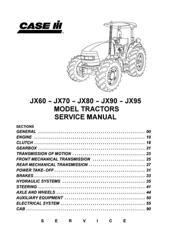 Case IH JX60, JX70, JX80, JX90, JX95 Tractor Service Manual - PDF File Download