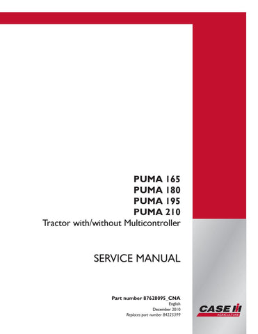Case IH PUMA 165, 180, 195, 210 Tractor Service Manual 87628095_CNA - PDF File Download