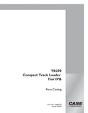 Case TR270 Track Loader Tier IVB Parts Catalog Manual - PDF File Download