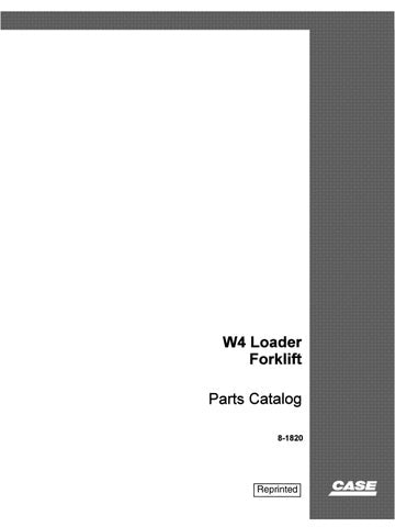 Case W4 Loader Forklift Catalog Manual 8-1820