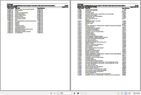 CHALLENGER COMBINE 540C, 560C SPARE PARTS CATALOGUE MANUAL 651993 - PDF FILE