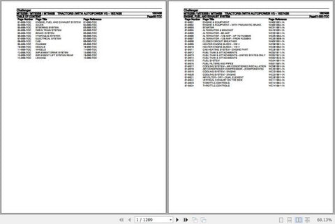 CHALLENGER TRACTOR MT525B, MT535B, MT545B SPARE PARTS CATALOGUE MANUAL 1637435 - PDF FILE