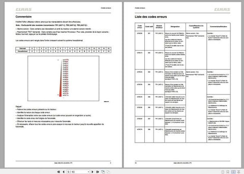 CLAAS ARION 430-410 ERROR CODE MANUAL - PDF FILE