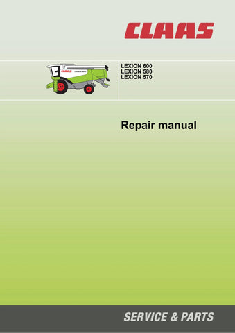 Claas LEXION 600, 580, 570 Combine Repair Manual