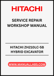HITACHI ZH210LC-5B HYBRID EXCAVATOR SERVICE REPAIR WORKSHOP MANUAL - PDF FILE