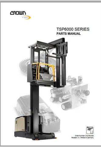 Crown TSP6000 Series Turret Forklift Parts Catalogue Manual 812756-006 - PDF File Download