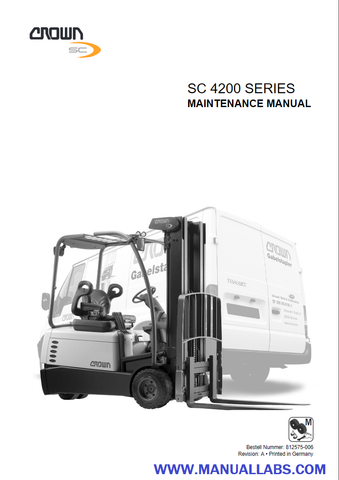 SC4200 Series Crown Forklift Service Repair Manual PDF Download It contains easy-to-follow instructions and diagrams to help you do the job quickly and safely for optimal results.