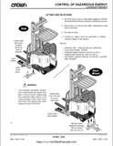 Download Complete Service & Parts Manual For Crown RR 5200S DC/AC Forklift