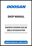 Unlock the full potential of your DAEWOO DOOSAN SOLAR 280LC-III Excavator with our comprehensive shop manual in PDF format. This essential resource provides detailed diagrams, maintenance tips, and troubleshooting guidance, ensuring you can keep your equipment running smoothly and efficiently. Perfect for both seasoned professionals and DIY enthusiasts, this manual is your go-to guide for maximizing performance and minimizing downtime. Download your copy today and take the first step towards enhanced produc