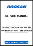 DAEWOO DOOSAN 430, 440, 450, 460 SERIES SKID STEER LOADER SERVICE MANUAL - PDF FILE