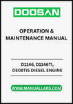 UNLOCK THE FULL POTENTIAL OF YOUR DAEWOO DOOSAN D1146, D1146TI, AND DE08TIS DIESEL ENGINES WITH OUR COMPREHENSIVE OPERATION & MAINTENANCE MANUAL IN PDF FORMAT.