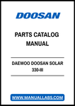 DAEWOO DOOSAN SOLAR 330-III PARTS CATALOG MANUAL - PDF FILE