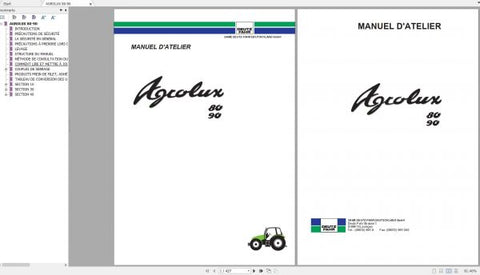 Unlock the full potential of your DEUTZ-FAHR AGROLUX 80 and 90 tractors with our comprehensive workshop manual, available in a convenient PDF format. This essential guide provides detailed instructions, diagrams, and troubleshooting