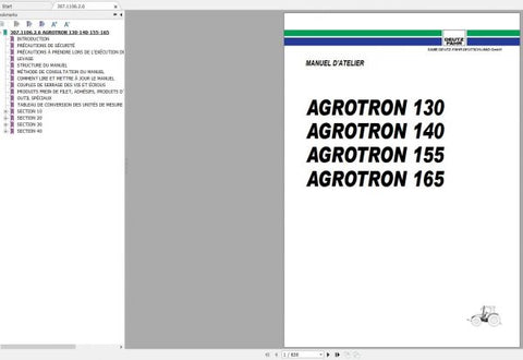 Unlock the full potential of your DEUTZ-FAHR AGROTRON 130, 140, 155, and 165 tractors with our comprehensive workshop manual in PDF format. This essential guide provides detailed insights