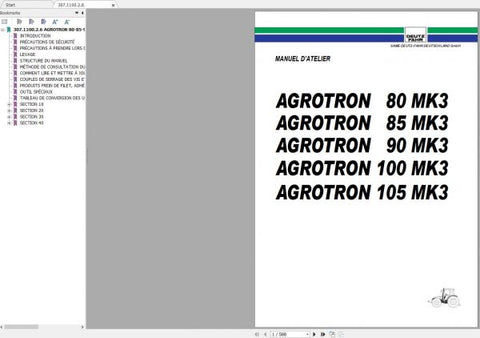 Unlock the full potential of your DEUTZ-FAHR AGROTRON series with our comprehensive Workshop Manual, available in a convenient PDF format. This essential guide covers models