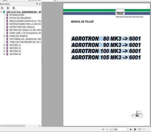 Unlock the full potential of your DEUTZ-FAHR AGROTRON 80, 90, 100, and 105 with our comprehensive Service Manual in PDF format. This essential guide provides detailed insights into maintenance