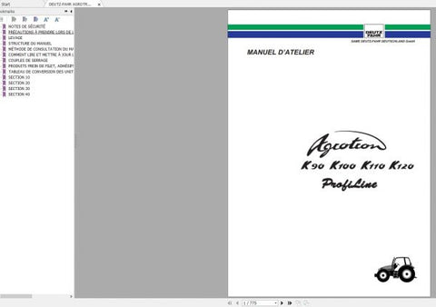 Unlock the full potential of your DEUTZ-FAHR AGROTRON K90, K100, K110, and K120 tractors with our comprehensive Workshop Manual in PDF format. This essential guide