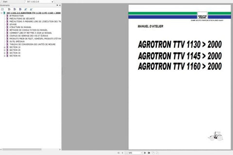Unlock the full potential of your DEUTZ-FAHR AGROTRON TTV 1130, 1145, and 1160 with our comprehensive 2000 Workshop Manual in PDF format. This essential guide is designed to