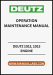 UNLOCK THE FULL POTENTIAL OF YOUR DEUTZ 1012 AND 1013 ENGINES WITH OUR COMPREHENSIVE OPERATION MAINTENANCE MANUAL, AVAILABLE IN A CONVENIENT PDF FORMAT. 
