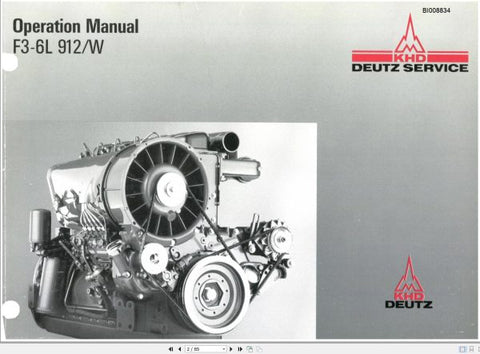 Unlock the full potential of your DEUTZ F3-6L 912W engine with the comprehensive Operation Manual (PDF file). This essential guide provides detailed instructions and insights to ensure optimal performance and longevity of your engine