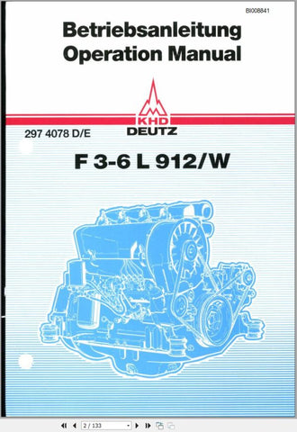 Unlock the full potential of your DEUTZ F3-6L 912W engine with the comprehensive Operation Manual (PDF file). This essential guide provides detailed instructions