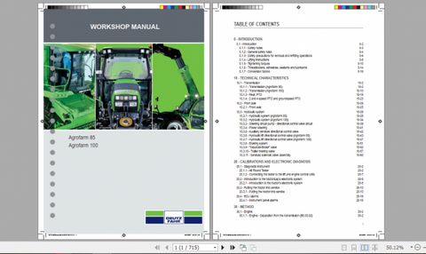 Unlock the full potential of your DEUTZ FAHR AGROFARM 85 and 100 tractors with our comprehensive workshop manual, available in a convenient PDF format. This essential guide provides detailed instructions, diagrams, and troubleshooting tips to ensure