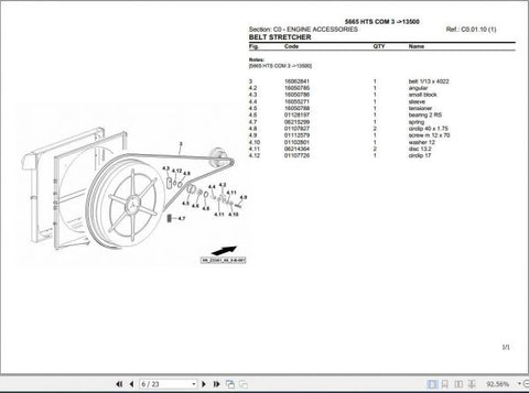 Discover the ultimate resource for maintaining your DEUTZ FAHR 5665HTS tractor with our comprehensive Spare Parts Catalogue Manual. This PDF file is meticulously organized to provide