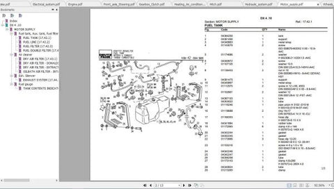 Discover the essential DEUTZ FAHR TRACTOR DX 4.10-DX 7.10 Spare Parts Catalogue Manual