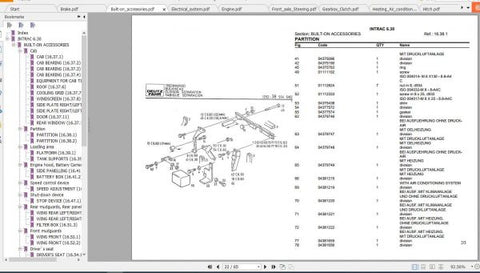 Discover the essential DEUTZ FAHR TRACTOR INTRAC 6.30 6.60 Spare Parts Catalogue Manual