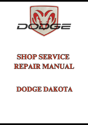 DODGE DAKOTA SHOP SERVICE REPAIR MANUAL - PDF