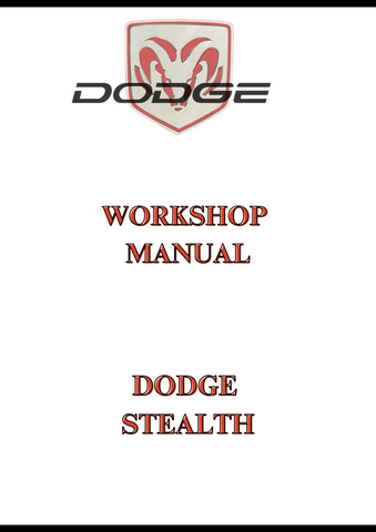 DODGE STEALTH WORKSHOP MANUAL - PDF