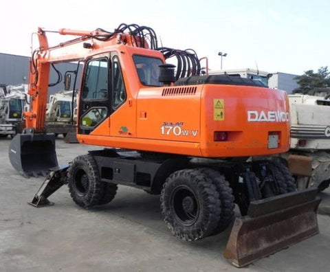 UNLOCK THE FULL POTENTIAL OF YOUR DOOSAN DAEWOO SOLAR 170W-V WHEEL EXCAVATOR WITH OUR COMPREHENSIVE SERVICE REPAIR MANUAL IN PDF FORMAT.