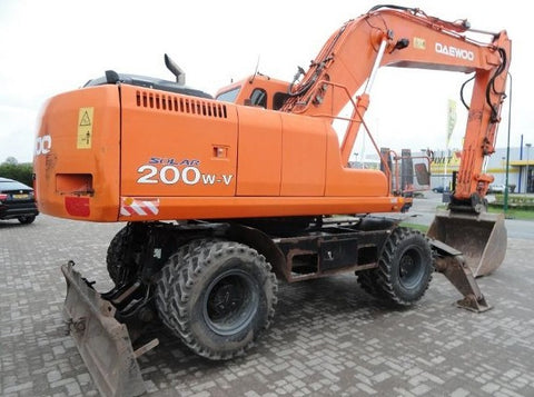 UNLOCK THE FULL POTENTIAL OF YOUR DOOSAN DAEWOO SOLAR 200W-V WHEEL EXCAVATOR WITH OUR COMPREHENSIVE SERVICE REPAIR MANUAL IN PDF FORMAT.