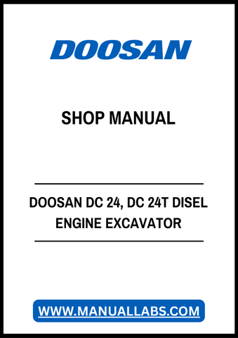 Unlock the full potential of your DOOSAN DC 24 and DC 24T diesel engine excavator with our comprehensive shop manual in PDF format. This essential resource provides detailed diagrams, troubleshooting tips, and maintenance guidelines to ensure your equipment operates at peak performance. Whether you're a seasoned professional or a DIY enthusiast, this manual is designed to enhance your understanding and efficiency, making repairs and servicing straightforward and hassle-free. Invest in your excavator's longe