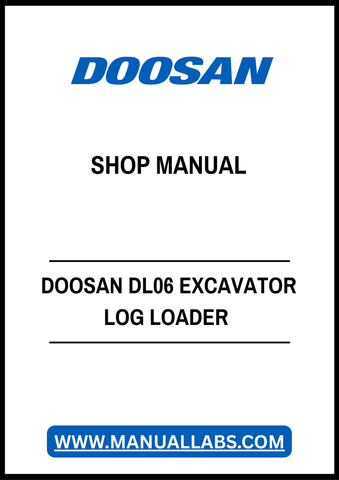 Unlock the full potential of your Doosan DL06 Excavator Log Loader with our comprehensive PDF Shop Manual. This essential resource provides detailed diagrams, maintenance tips, and troubleshooting guidance, ensuring you can operate and maintain your equipment with confidence. Perfect for both seasoned professionals and DIY enthusiasts, this manual is your go-to guide for maximizing efficiency and extending the lifespan of your excavator. Don't miss out on the opportunity to enhance your skills and keep your
