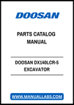 Discover the comprehensive DOOSAN DX140LCR Excavator Parts Catalog Manual, available in a convenient PDF format. This essential resource provides detailed diagrams and specifications for all parts of the DX140LCR model, ensuring you have the information you need at your fingertips.