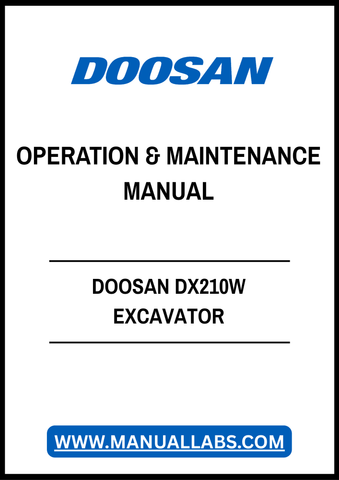 Enhance your operational efficiency with the DOOSAN DX210W Excavator Operation & Maintenance Manual, available in a convenient PDF format. This comprehensive guide provides essential insights into the proper operation and maintenance of your excavator, ensuring optimal performance and longevity. With detailed instructions, troubleshooting tips, and maintenance schedules, this manual is an invaluable resource for both seasoned operators and newcomers alike. Invest in your equipment's reliability and producti