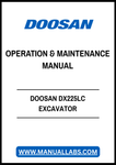 DOOSAN DX225LC EXCAVATOR OPERATION & MAINTENANCE MANUAL - PDF FILE